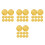 800 Moedas Douradas De Pirata Plástico Para Brincadeiras E 8
