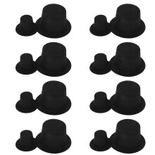 300 . Schwarze Mini-Formhüte Für Puppen, Basteln, Haarschmuck, Deko