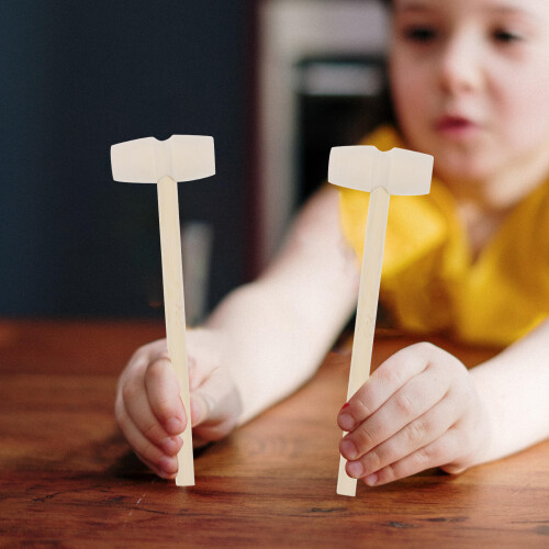 10 Pezzi Martelli In Giocattoli Educativi Per Bambini Beige 2