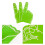 3Stk Leichtgrüne Hand Für Und Feiern 5