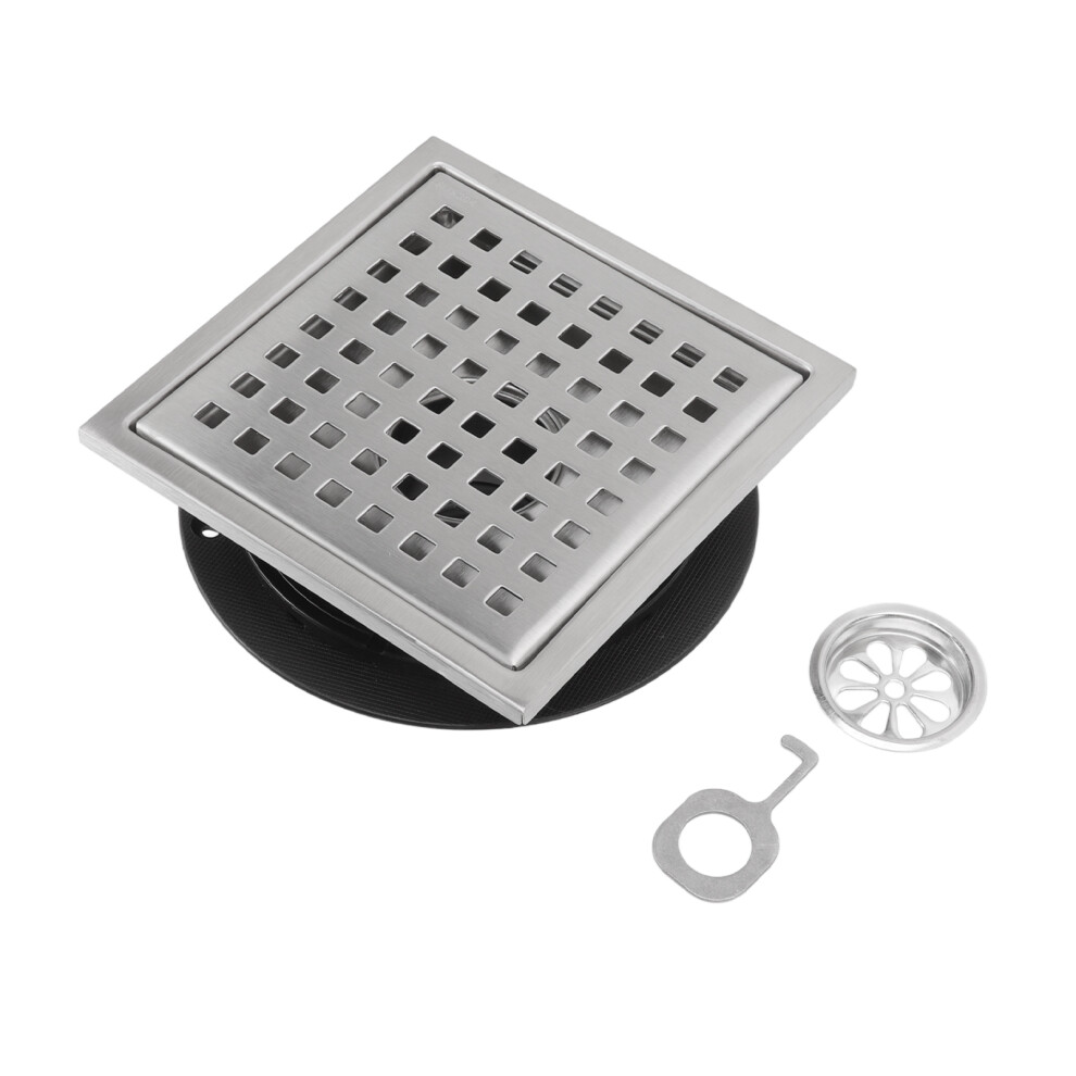 Easy Clean Shower Drain Square Stainless Steel Floor Drain With Flange Anti Blockage Design High Drainage Capacity Removable Cover Watermark & Cupc Ce 9060116629435