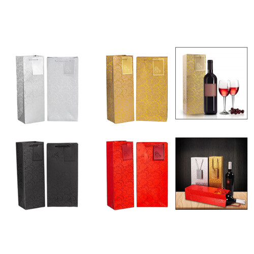Wine Packaging Bag Paper Texture Wine-Black Double branch 2