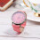 Relógio De Lona Com Pulseira Rosa E Design 8