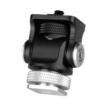 Portable ABS & Metal Monitors Mount Cold Shoe Adapter Adjustable Monitor Holder For Camera DSLR Silver