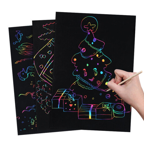 10Stk Krabbel Papier Set Met Stencil Formaat L 2