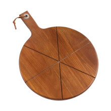 Wooden Pizza Palette Large 6Slot Tray For Cutting Wooden Pizza Peel Oven Accessories Charcuterie Meal Prep