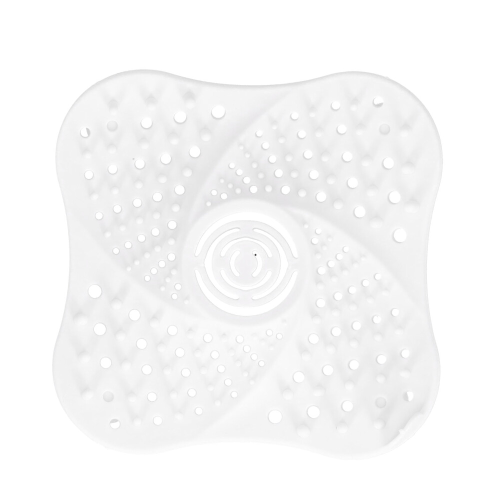 Universal Fit Drain Protector Hair Catcher Bathtub Drain Strainer Clog Prevention Silicone Drain Cover With Suction Cups Handle Compatible With Most S 9060116766383