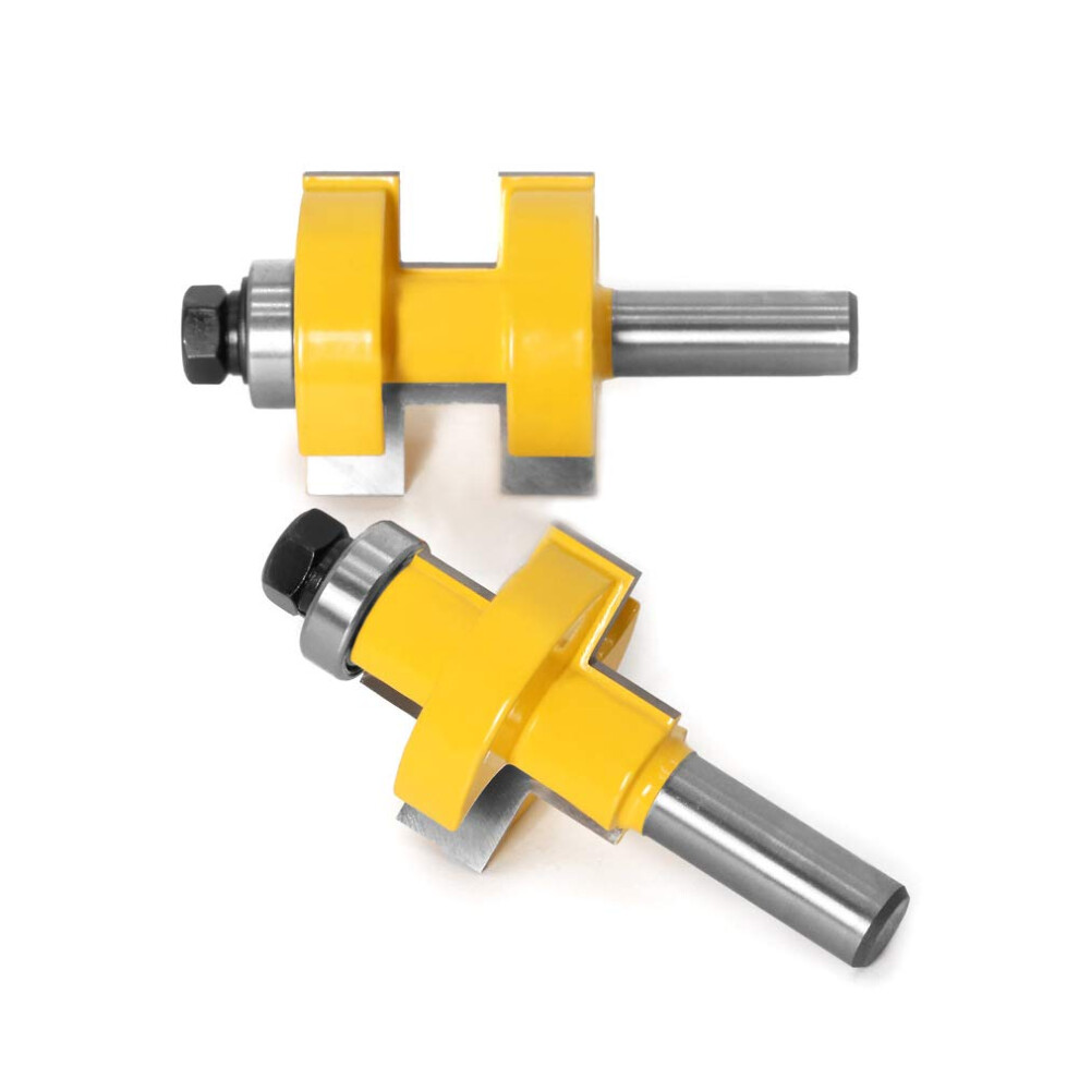 Tongue And Groove Router Bit Set, 2Piece, 1/2Inch Shank, 12Mm/8Mm Shanks, Tongue And Groove Joint Router Bit, 42Mm Stock 9105992598809