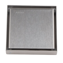 Ralo de piso em aço inoxidável anti-odor, ralo de chuveiro ultra anti-entupimento com inserto removível para azulejos e superfície escovada,