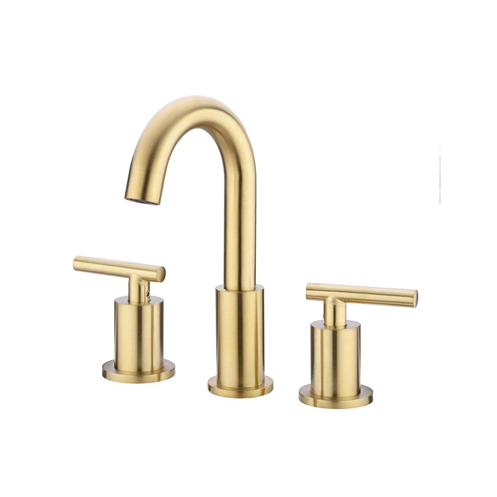 Solid Brass Construction, Elegant Contemporary Design, 8 Inch Widespread Bathroom Faucet With Quick Connect Hose, For Sink 3 Hole With High Arc Swivel 9135470825202