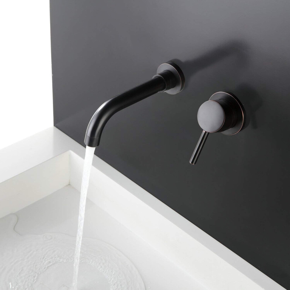 Revolutionize Your Sink Experience, 360 Degree Rotating Nozzle Wall Mount Faucet, Solid Brass Construction Ensures Durability And Corrosion Resistance 9135470825523