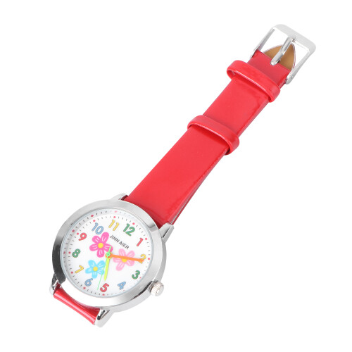 Flowerpatroon Kinderhorloge Creatieve Quartz Rood