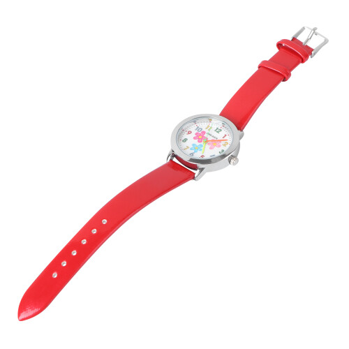 Flowerpatroon Kinderhorloge Creatieve Quartz Rood 2