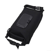 Camping Wet Wipe Holder Canvas Webbing Hanging Pouch Portable Suspension Storage Bag For Outdoor Hiking Travel Black