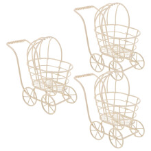 12 Mini Kinderwagen Spielzeug – Metall Draht Puppenhaus Zubehör