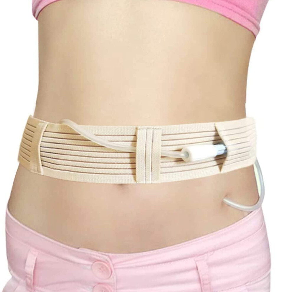 Beige Breathable Peritoneal Dialysis Belt Stretch G/Peg Feeding Tube Holder Pd Catheter Covers Abdominal Fixation