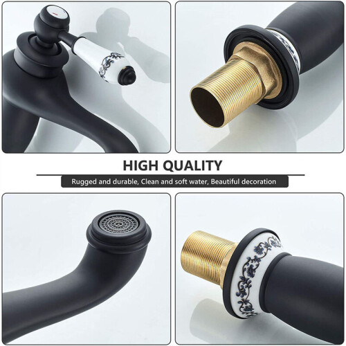 Kitchen &amp; Bathroom Sink Faucet with Easy Installation, Antique Brass ...