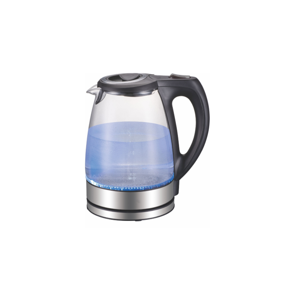 1500W Rapid Heat: 1.8 Liter Electric Kettle, Borosilicate Glass, Auto-Shut Off With Boil-Dry Protection, Blue Led Light, Cordless, Ideal For Tea, Coff 9060116767977