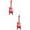 2Stk Mini E-Gitarre Modell 10 Cm Rot Mit Box Und Halterung 7