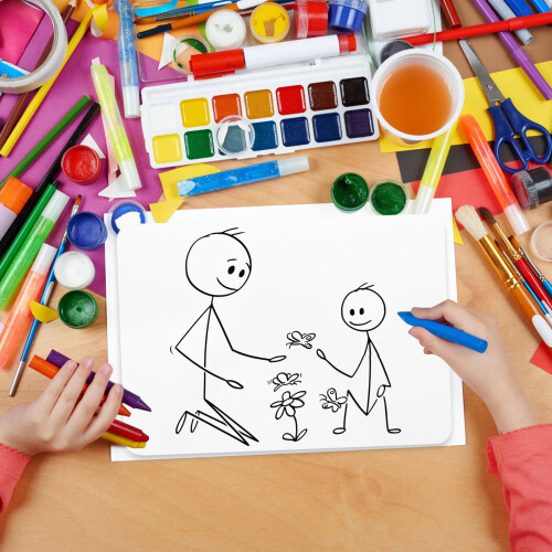 3Stk Kinder Schreibtafel, Löschbare Doppelseitige Whiteboardfläche 1
