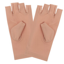 1Paar Halbfinger Ice Silk Atmungsaktiv Rutschfest Khaki