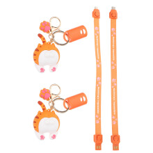 2Stck Schlüsselanhänger Ladekabel Anhänger Flexibles Handyladekabel