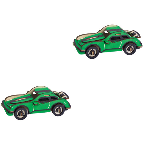 2St Creatief Raceauto Speelgoed Lichtgroen Leerzaam 2
