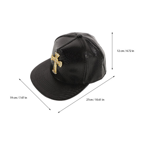 Hip Mit Flachem , Alligatormuster, PU Baseballcap 2