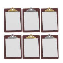 6 Stuks Miniatuur Whiteboard Klemborden Poppenhuisdecoratie