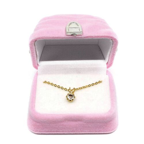 Handtasche Geformte Ring Schmuckbox Pink 1