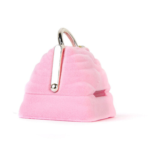 Handtasche Geformte Ring Schmuckbox Pink 2