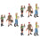 9St Exquise Mini Mensenfiguren Set Stevig Landschap Ornament 6