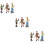 9St Exquise Mini Mensenfiguren Set Stevig Landschap Ornament 9