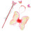1 Set Fee Met Vlindervleugels Feestartikel Rood 7