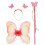 1 Set Fee Met Vlindervleugels Feestartikel Rood 5