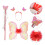 1 Set Fee Met Vlindervleugels Feestartikel Rood 4