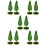 10St Sfeervolle Mini Model Voor Diorama Plastic Groen Decor 10