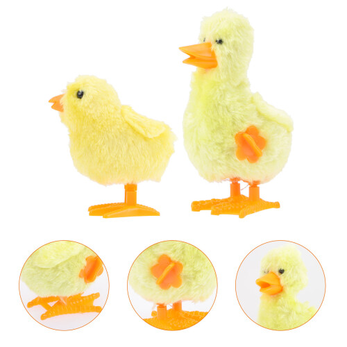 1Set Opwindbare Kip En Eend Knuffelspeelgoed Willekeurige Kleur 1