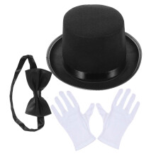 2Sets Modieuze Stoffen Top Hoed Voor Detective Cosplay Met Accessoires
