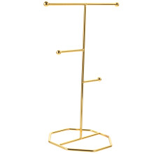 Schmuckständer Stehend Mit Ohrringhaken Golden