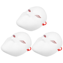6 Leere Weiße PVC Venezianische Masken Für Mardi Gras Party