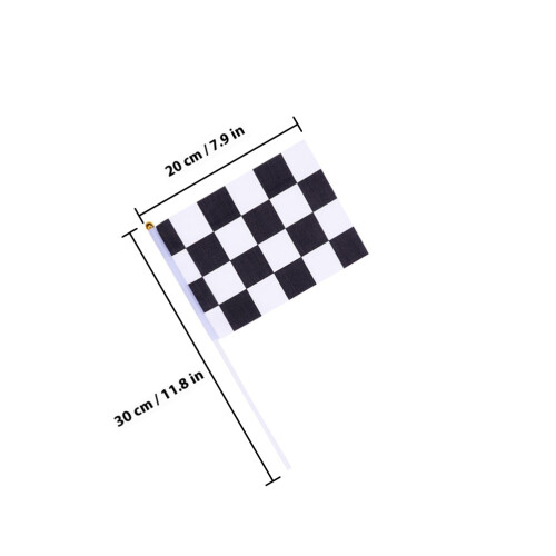 24Stk Checkered Racing Flags Langlebigem Polyester, Handliche 2