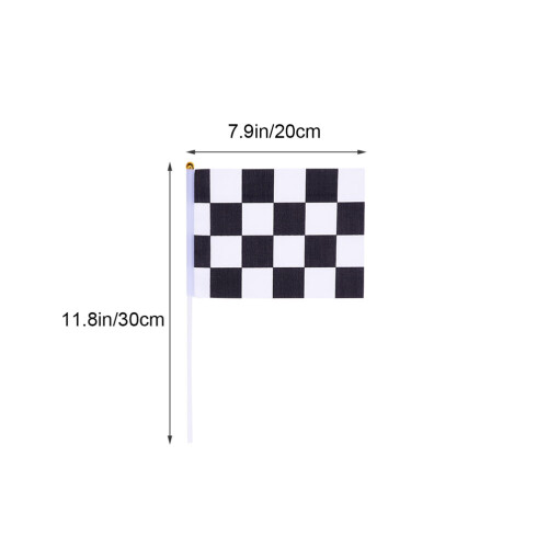 24Stk Checkered Racing Flags Langlebigem Polyester, Handliche 1