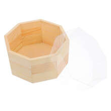 Holzbox Mit Klarsichtdeckel Beige Mehrzweck Aufbewahrung