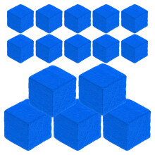200Stk Holz Schachfiguren Spielsteine Blau Brettspiel Zubehör