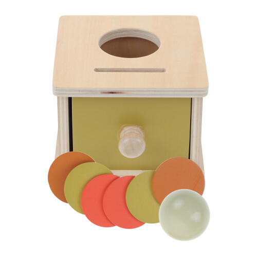 Caja Bolas Y Monedas Montessori Para Aprendizaje Preescolar