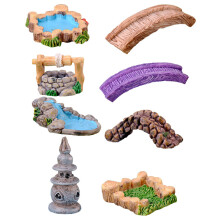 2 Juegos De Mini Paisaje Accesorios Decoración Retro