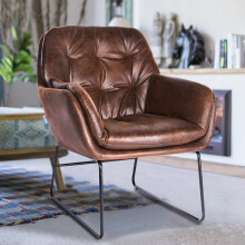 Brown Leather Leisure Armchair