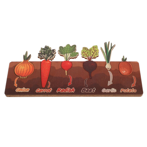 De De Verduras De Madera Para Niños Pequeños