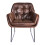 Living And Home Brown Leather Leisure Armchair 3